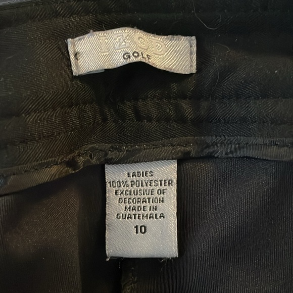 Izod Golf Black Golf Skirt with Shorts Underneath Side Zip Closure Size 10 - Picture 5 of 6